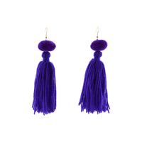 Alexandra Single Pom Tassel Earrings (More Colors Available) - Josephine Alexander Collective