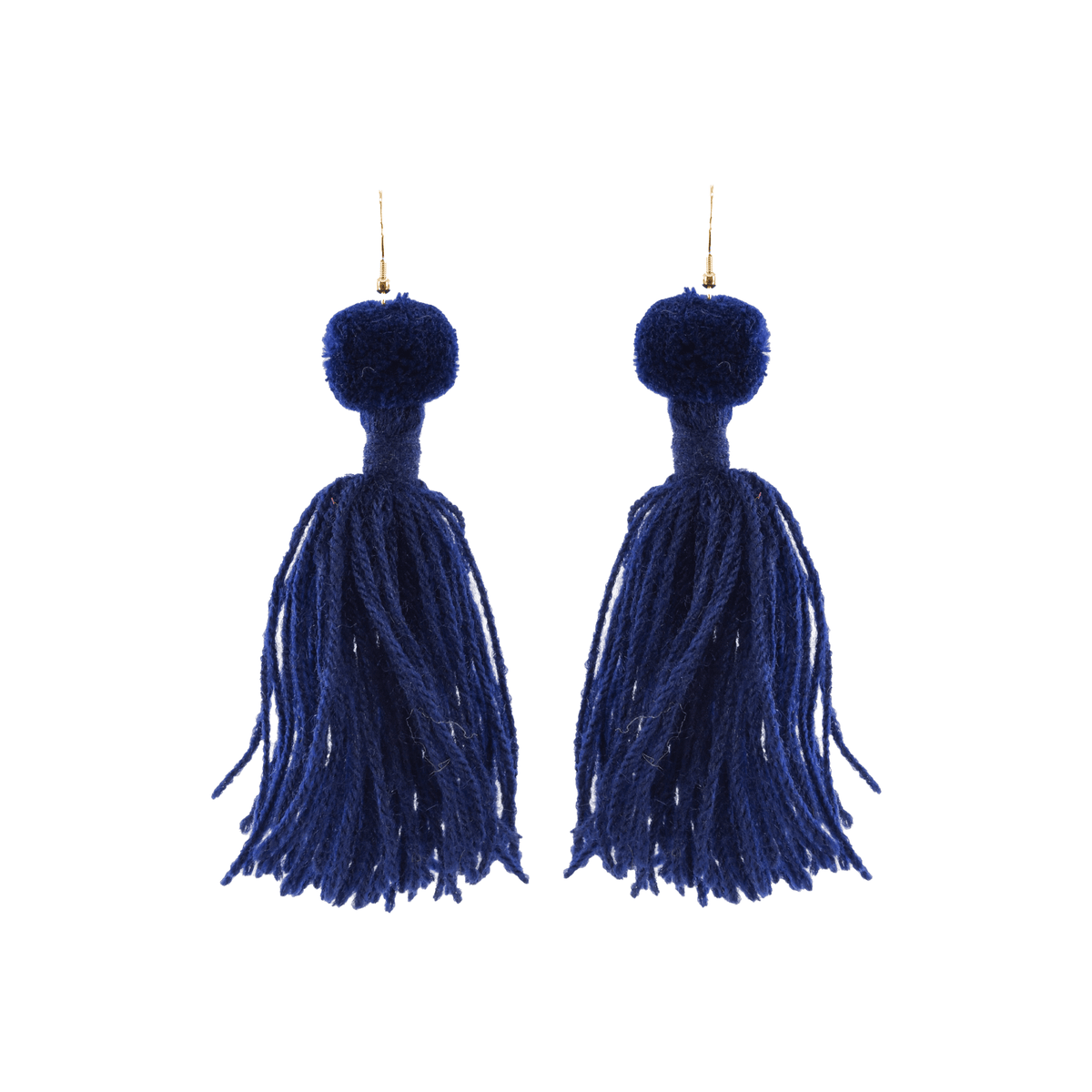 Alexandra Single Pom Tassel Earrings (More Colors Available) - Josephine Alexander Collective