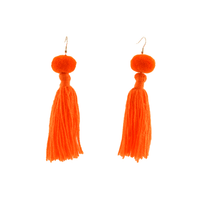 Alexandra Single Pom Tassel Earrings (More Colors Available) - Josephine Alexander Collective