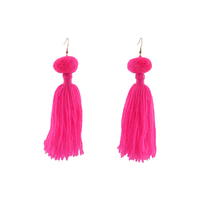 Alexandra Single Pom Tassel Earrings (More Colors Available) - Josephine Alexander Collective