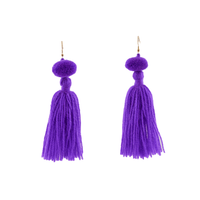 Alexandra Single Pom Tassel Earrings (More Colors Available) - Josephine Alexander Collective