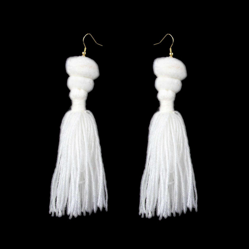 Alexandra Double Pom Tassel Earrings (More Colors Available) - Josephine Alexander Collective