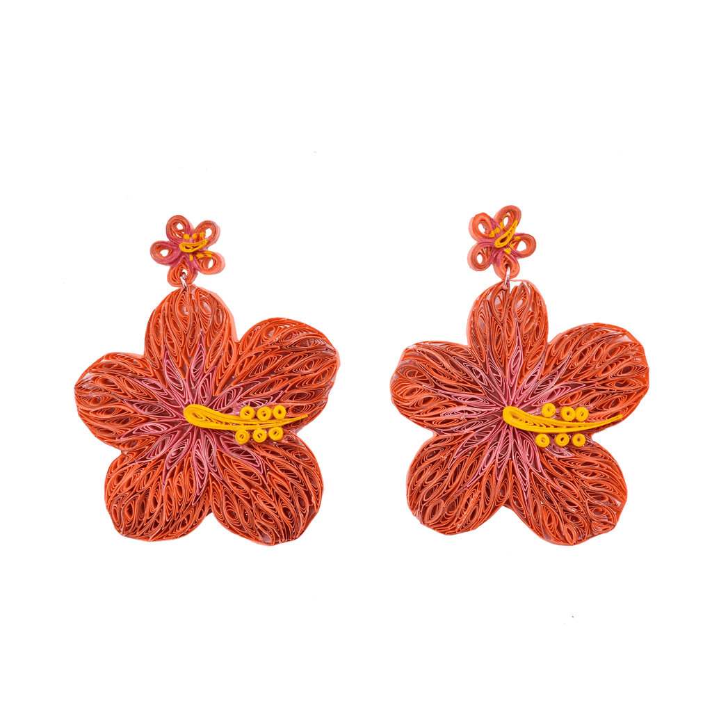 Aloha Earrings in Coral - Josephine Alexander Collective