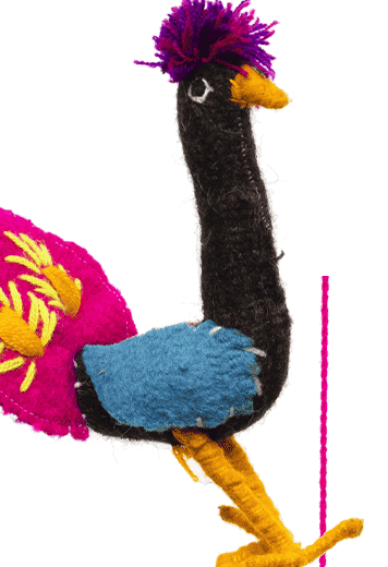 Animal Pom- Ostrich Pom - Josephine Alexander Collective