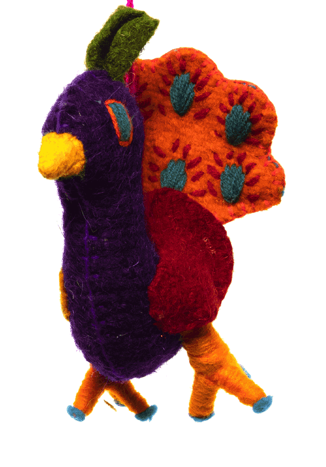 Animal Pom- Peacock Pom - Josephine Alexander Collective