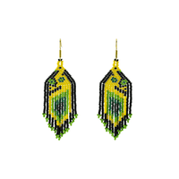 Bird of Paradise Earrings in Green Mango - Josephine Alexander Collective