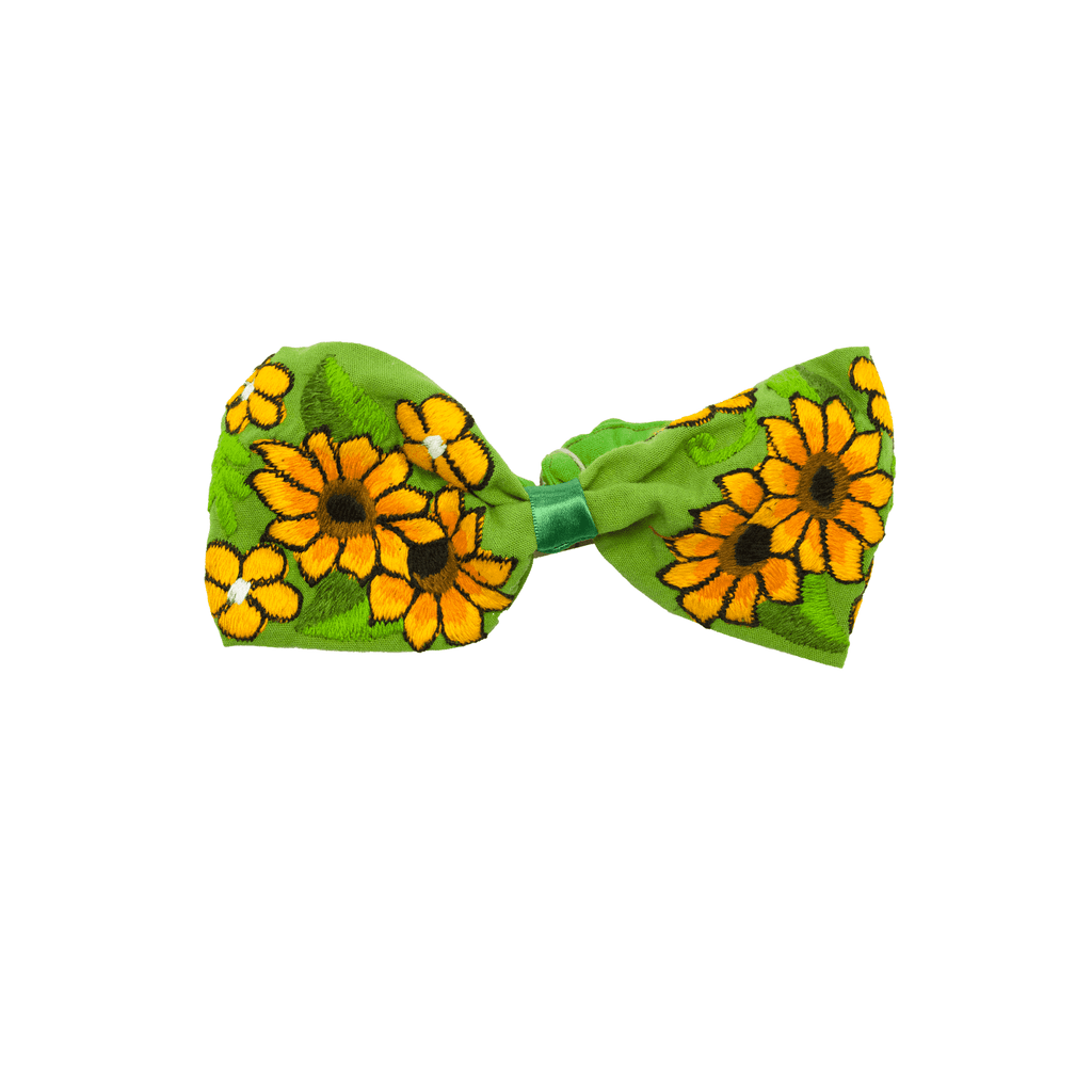 Bow Headband Green Sunflower - Josephine Alexander Collective