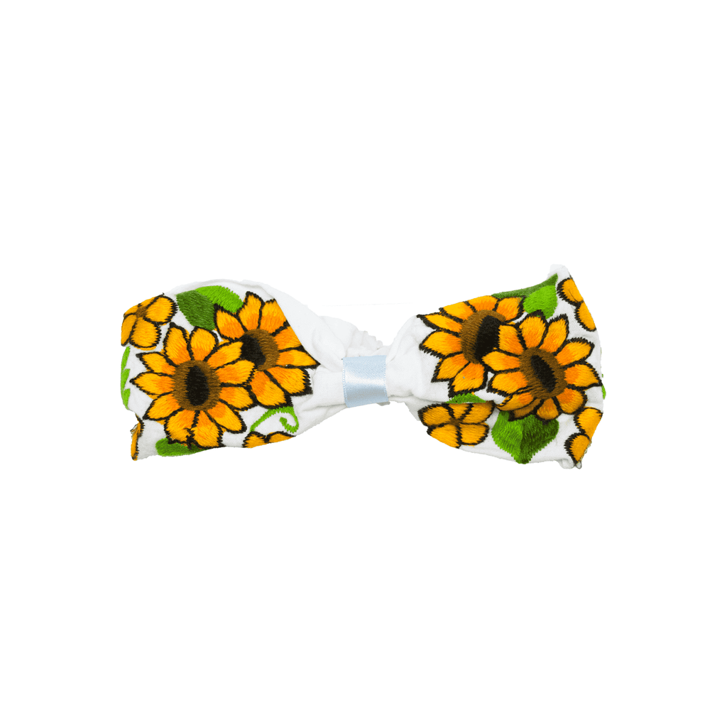 Bow Headband White Sunflowers - Josephine Alexander Collective