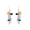 Birds of a Feather Earrings - Polly the Cockatoo - Josephine Alexander Collective