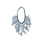 Beaded Ocean Necklace in Iridescent Blue - Josephine Alexander Collective