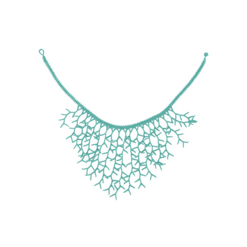 Beaded Ocean Necklace in Teal - Josephine Alexander Collective
