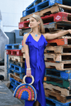 The Wild Daisy Chain Necklace in Blue - Josephine Alexander Collective
