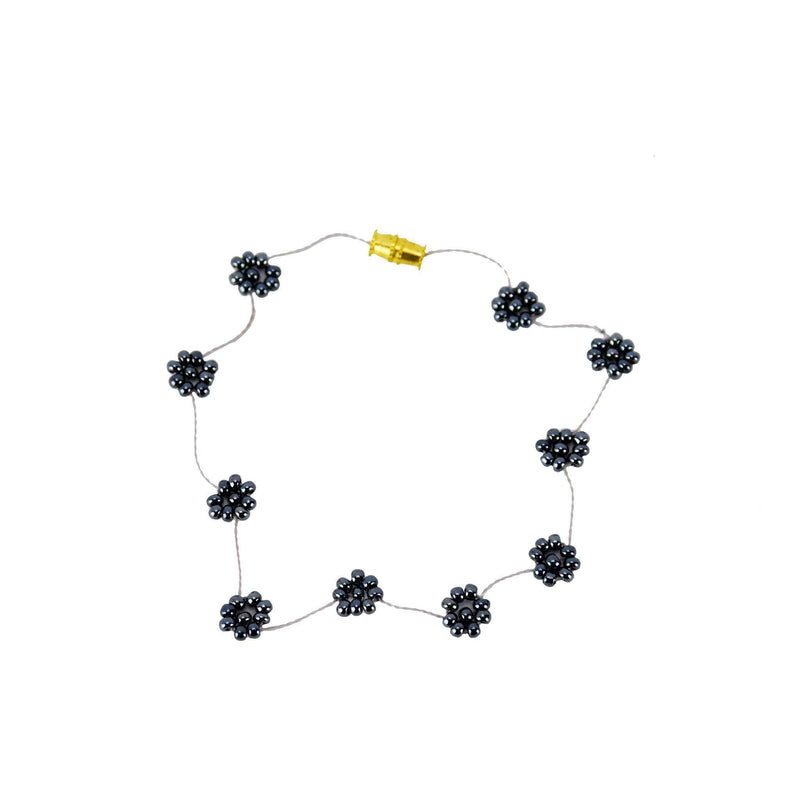 Daisy Chain Bracelet in Gunmetal - Josephine Alexander Collective