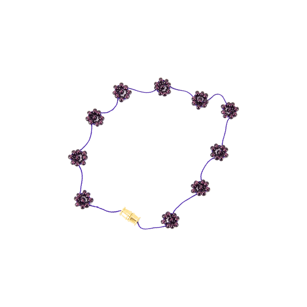 Daisy Chain Bracelet in Grape - Josephine Alexander Collective