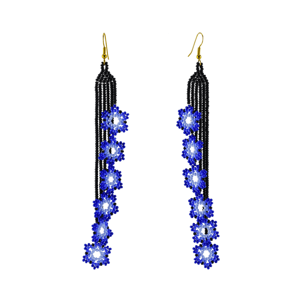 Double Ivy Earrings in Royal Blue - Josephine Alexander Collective