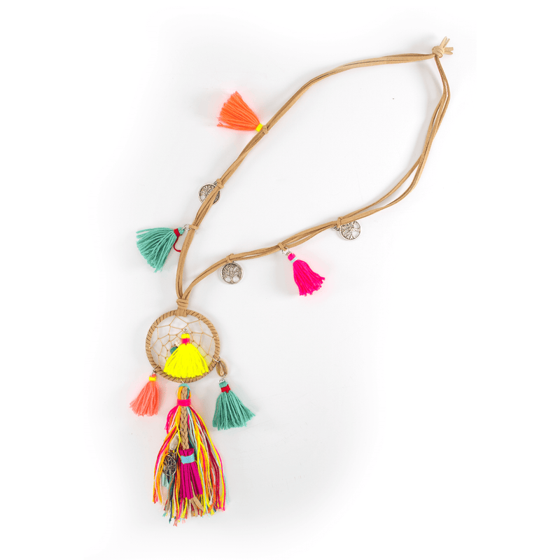 Dream Catcher Necklace - Rainbow - Josephine Alexander Collective