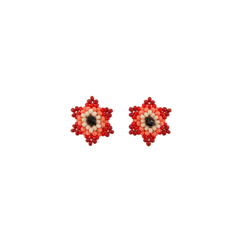 Estrella Studs in Red and White - Josephine Alexander Collective