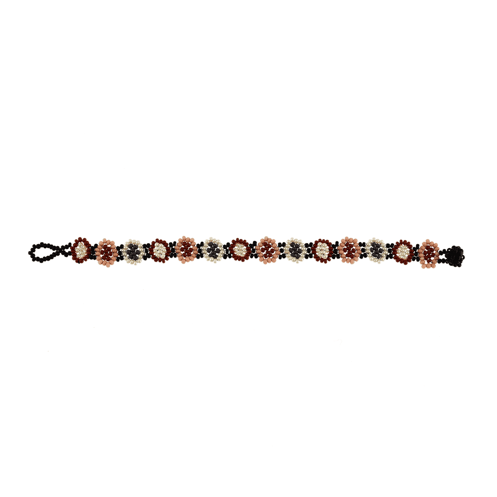 Flower Chain Bracelet in Grape Sangria - Josephine Alexander Collective