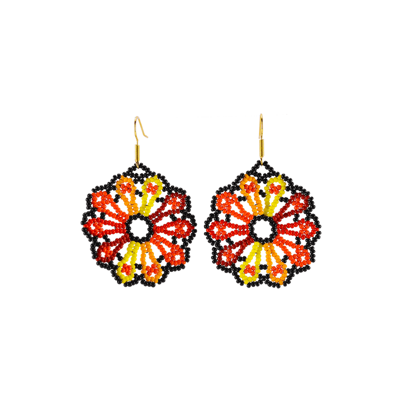 Flower Slice Earrings in Hot Sauce - Josephine Alexander Collective