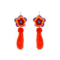 Flower Tassel Earrings # 4 - Josephine Alexander Collective