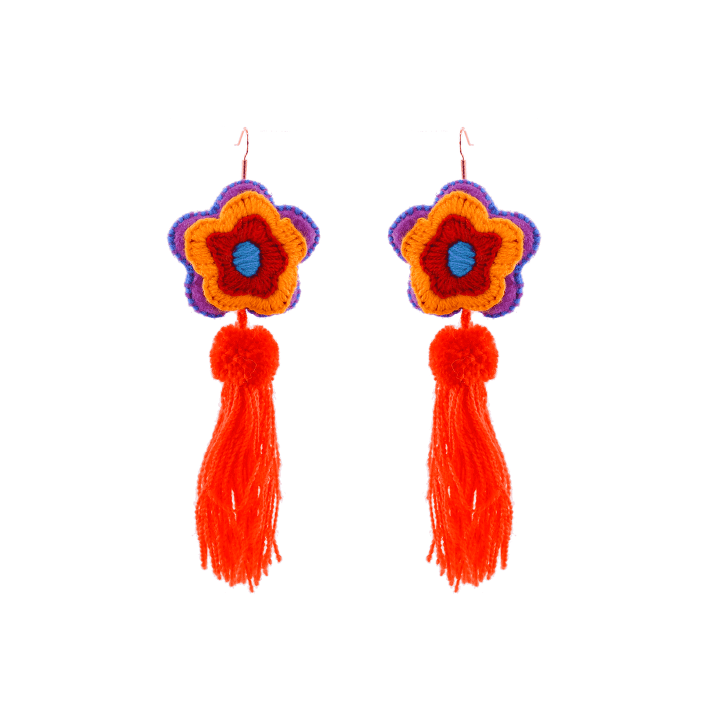 Flower Tassel Earrings # 4 - Josephine Alexander Collective