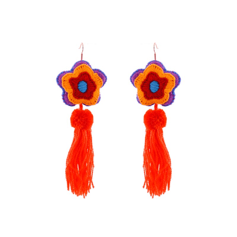 Flower Tassel Earrings # 4 - Josephine Alexander Collective