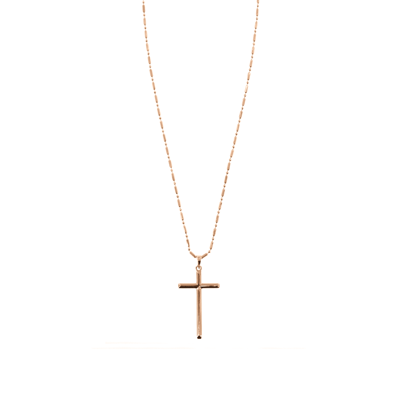 Rose Gold Cross Necklace - Josephine Alexander Collective