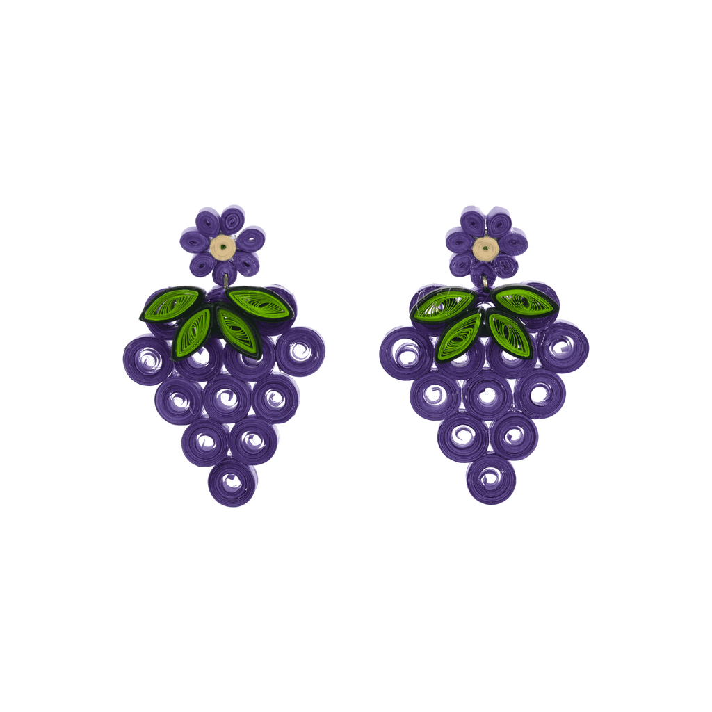 Juicy Grape Quilled Earrings - Josephine Alexander Collective