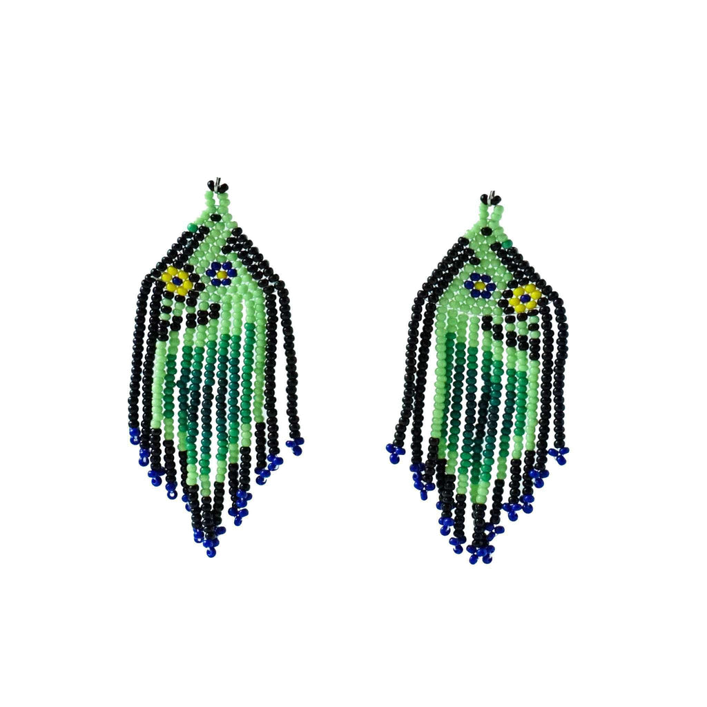Bird of Paradise Earrings Mint Mojito - Josephine Alexander Collective
