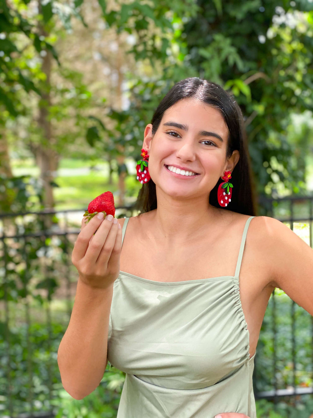 Sweet Strawberry Quilled Earrings - Josephine Alexander Collective