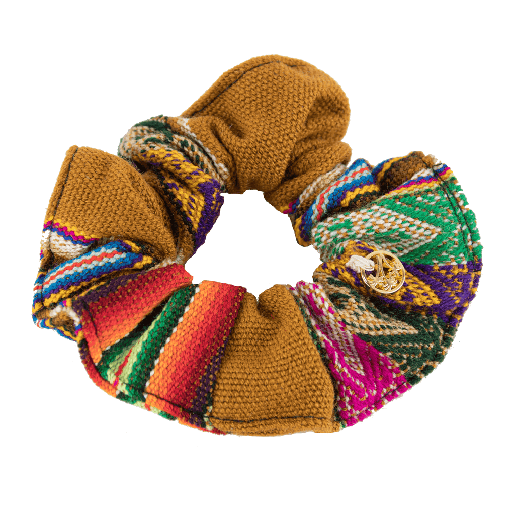 Inca Woven Scrunchie in Cinnamon - Josephine Alexander Collective