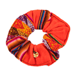 Inca Woven Scrunchie in Bright Orange - Josephine Alexander Collective