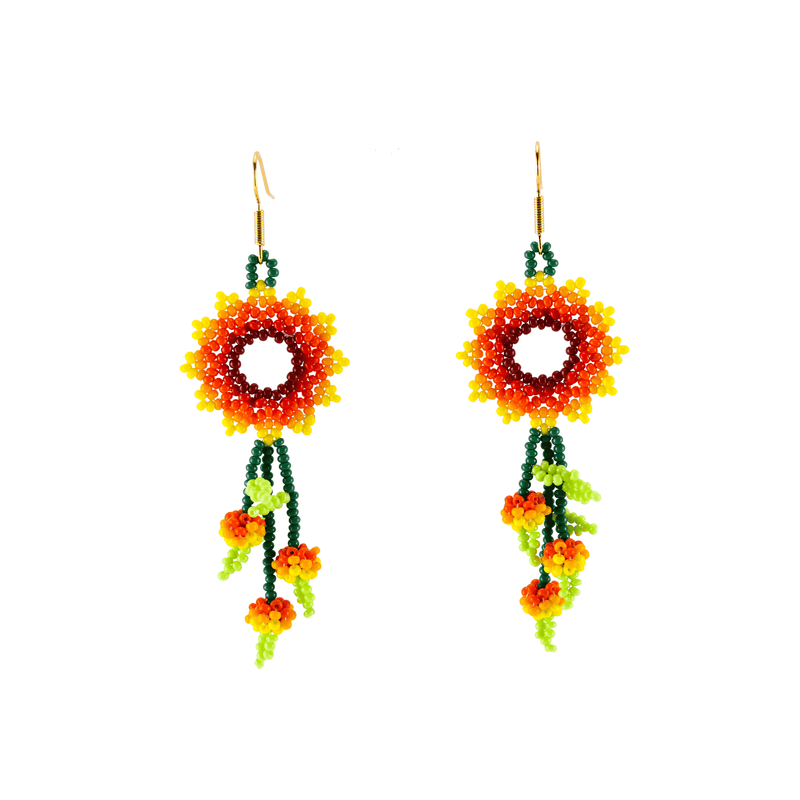 Ivy Flower Earrings in Sunrise - Josephine Alexander Collective