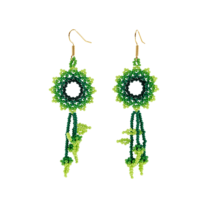 Ivy Flower Earrings in Poison Ivy - Josephine Alexander Collective