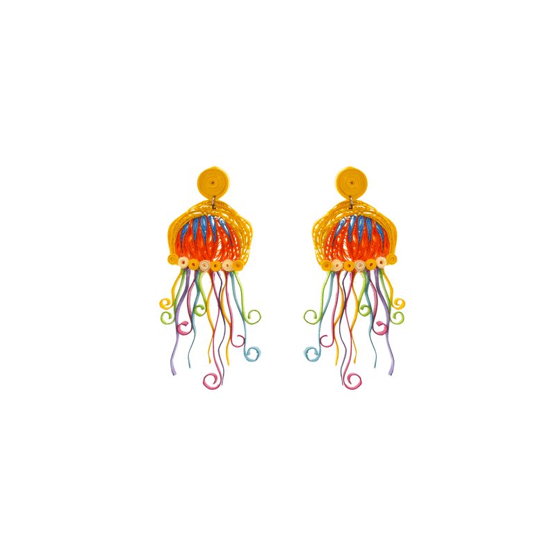 Josie the Jellyfish Quilled Earrings - Josephine Alexander Collective