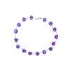Large Daisy Chain Necklace Purple & Pink - Josephine Alexander Collective