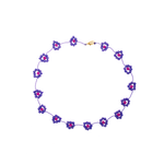 Large Daisy Chain Necklace Purple & Pink - Josephine Alexander Collective