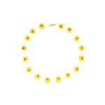 Large Daisy Chain Necklace Yellow - Josephine Alexander Collective