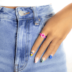 Large Daisy Ring in Pink - Josephine Alexander Collective