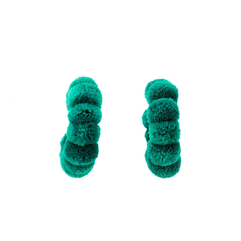 Medium  Pom Hoop in Turquoise Green - Josephine Alexander Collective