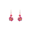 Mini Flower Earrings Hot Pink and Purple Confetti - Josephine Alexander Collective