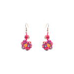 Mini Flower Earrings Hot Pink and Purple Confetti - Josephine Alexander Collective