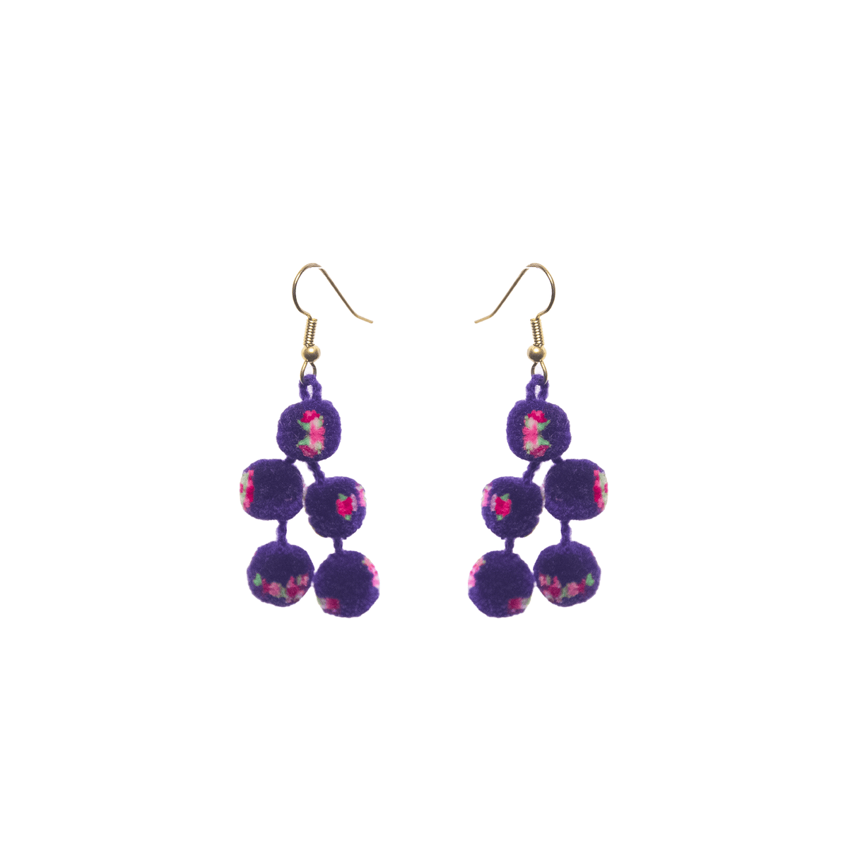 Mini Pom Earrings Confetti (More Colors Available) - Josephine Alexander Collective