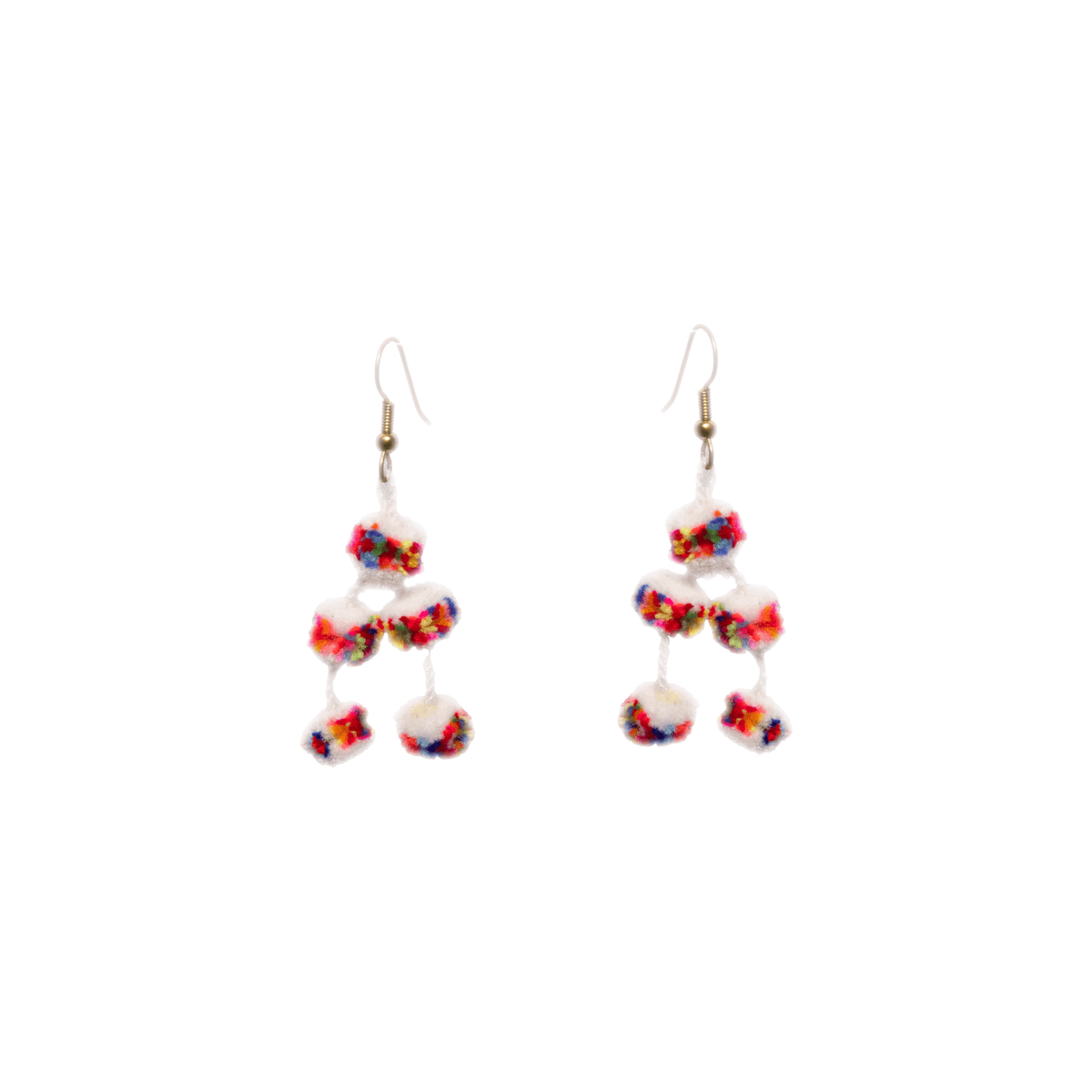 Mini Pom Earrings Confetti (More Colors Available) - Josephine Alexander Collective