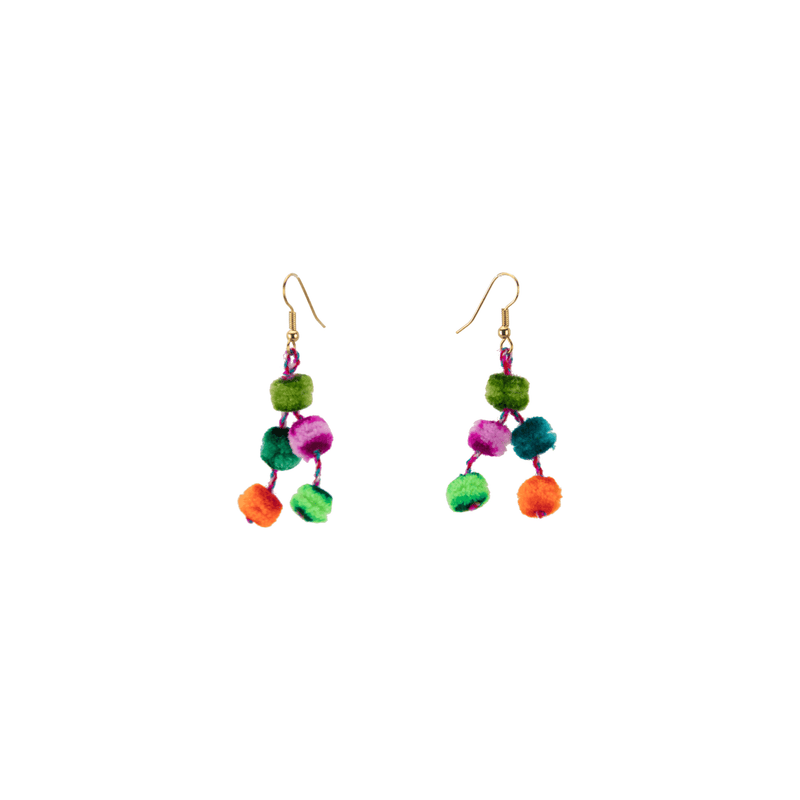 Mini Pom Earrings (More Colors Available) - Josephine Alexander Collective