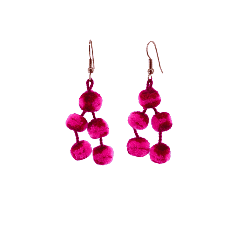 Mini Pom Earrings (More Colors Available) - Josephine Alexander Collective