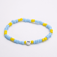 Initial Beaded Bracelet - N - Josephine Alexander Collective