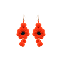 Pom Flower Earrings (More Colors Available) - Josephine Alexander Collective