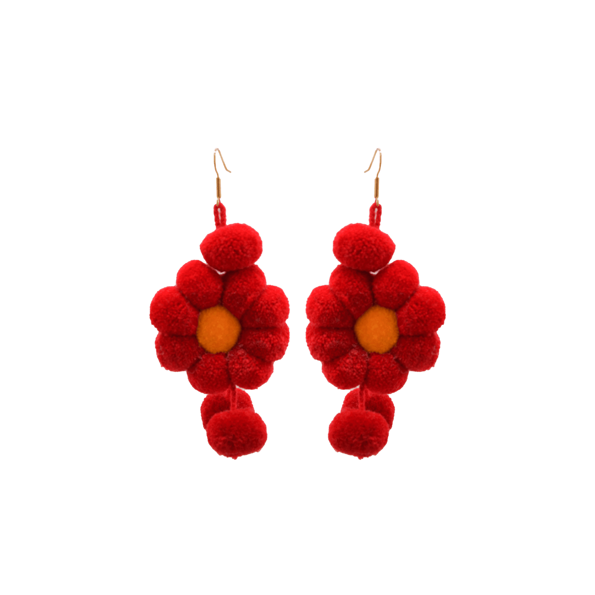 Pom Flower Earrings (More Colors Available) - Josephine Alexander Collective