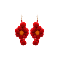 Pom Flower Earrings (More Colors Available) - Josephine Alexander Collective